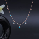 Rose Gold-Plated Charm Pendant Chain